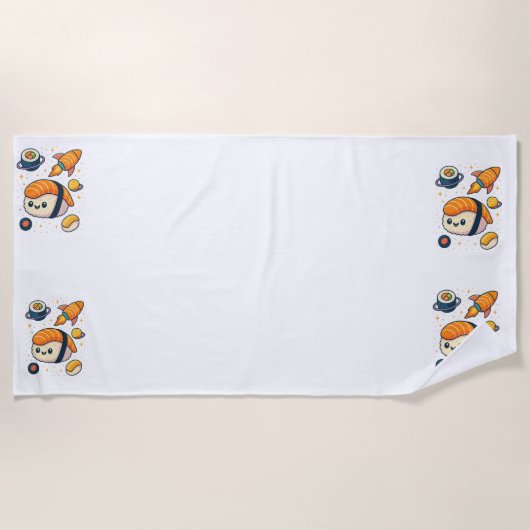Serviette De Plage Cosmic Sushi Adventure (Devant)
