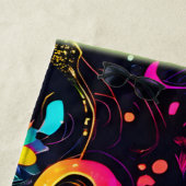 Serviette De Plage Cosmos floraux psychédéliques (En situation)