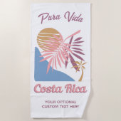 Serviette De Plage Costa Rica Moto Pura Vida (Devant)