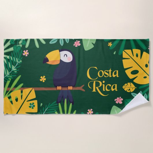 Serviette De Plage Costa Rica Toucan (Devant)