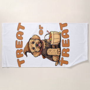 Serviette De Plage Costume de chien Halloween Labradoodle �Friandise