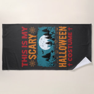 Serviette De Plage Costume de Halloween drôle et effrayant Graphique