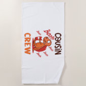 Serviette De Plage Costume Éffrayant Dinosaure Halloween à l'équipage (Devant)