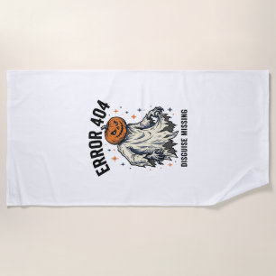 Serviette De Plage Costume Halloween 404 Citrouille Fantôme Erreur De