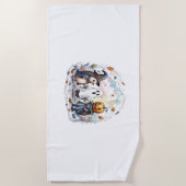 Serviette De Plage Costume Halloween Halloween (Devant)