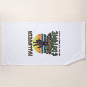 Serviette De Plage Costume Halloween Main de Zombie Cimetière Pierres
