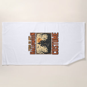 Serviette De Plage Costume Halloween Maison Hantée Vintage T-Shirt De