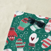 Serviette De Plage Cosy hiver Noël Mittens Motif en vert (En situation)