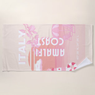 Serviette De Plage Côte d'Amalfi, Art du voyage, Voyage à Preppy, Pas