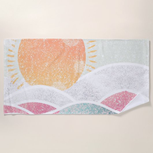 Serviette De Plage Côté/Plage/ensoleillé (Devant)