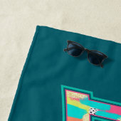 Serviette de plage côtière pour vacances d'été, jo (En situation)