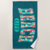 Serviette de plage côtière pour vacances d'été, jo (Devant)