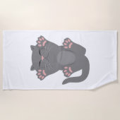 Serviette De Plage Couchage de chat (Devant)