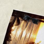 Serviette de plage coucher de soleil (En situation)