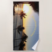 Serviette de plage coucher de soleil (Devant)