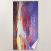 Serviette De Plage Coucher de soleil à couper le souffle sur la mer (Devant)