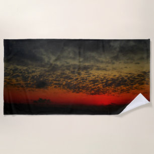 Serviette De Plage Coucher de soleil avant la tempête