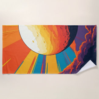 Serviette de plage Coucher de soleil céleste
