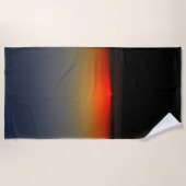 Serviette De Plage Coucher de soleil dans l'eau (Devant)