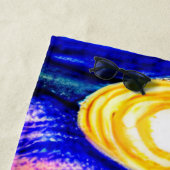 Serviette De Plage Coucher de soleil de plage avec vagues et soleil,  (En situation)