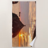 Serviette De Plage Coucher de soleil de Puerto Vallarta Palapa (Devant)