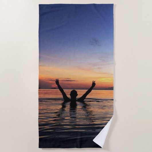 Serviette De Plage Coucher de soleil exubérant Leyte Philippines (Devant)