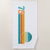 Serviette De Plage Coucher de soleil rétro 75 (Devant)