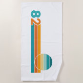 Serviette De Plage Coucher de soleil rétro 82 (Devant)