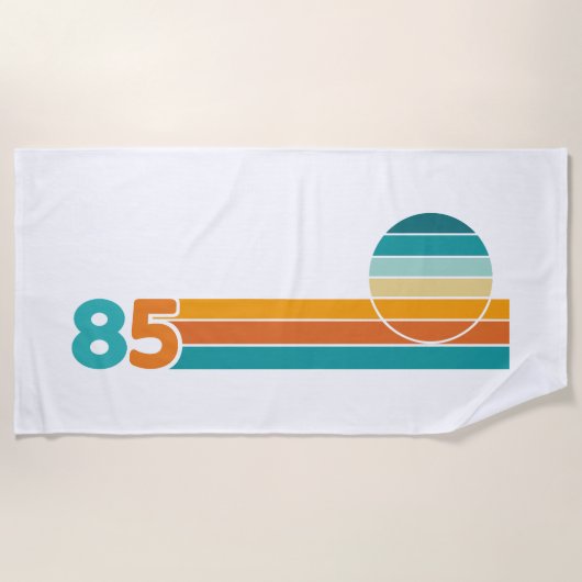 Serviette De Plage Coucher de soleil rétro 85 (Devant)