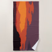 Serviette De Plage Coucher de soleil simplifié (Devant)