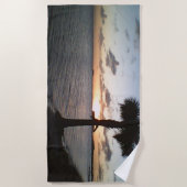Serviette De Plage Coucher De Soleil Sur La Plage (Devant)
