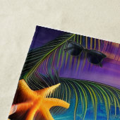 Serviette De Plage Coucher de soleil sur la plage de l'Imaginaire tro (En situation)