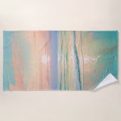 Serviette De Plage Coucher de soleil sur un paysage de plage tranquil (Devant)