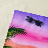 Serviette De Plage Coucher de soleil sur une plage tropicale insulair (En situation)