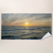 Serviette de plage Coucher de soleil tranquille au