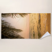 Serviette De Plage Coucher de soleil Tropical Beach Palm (Devant)