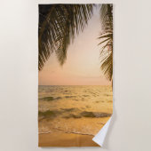 Serviette De Plage Coucher de soleil Tropical Beach Palm (Devant)
