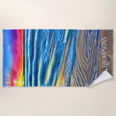 Serviette De Plage Coucher de soleil tropical sur l'océan clair (Devant)