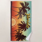 Serviette De Plage Coucher du soleil de la Floride (Devant)