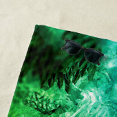 Serviette De Plage Couches de cristaux verts (En situation)