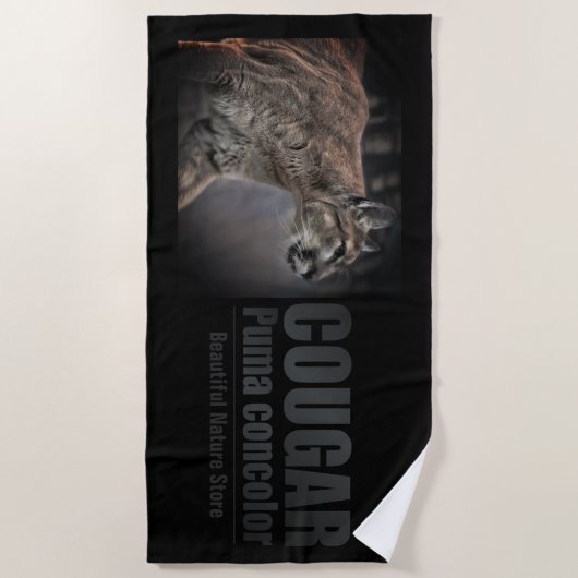 Serviette De Plage COUGAR:Beach Towel (Devant)