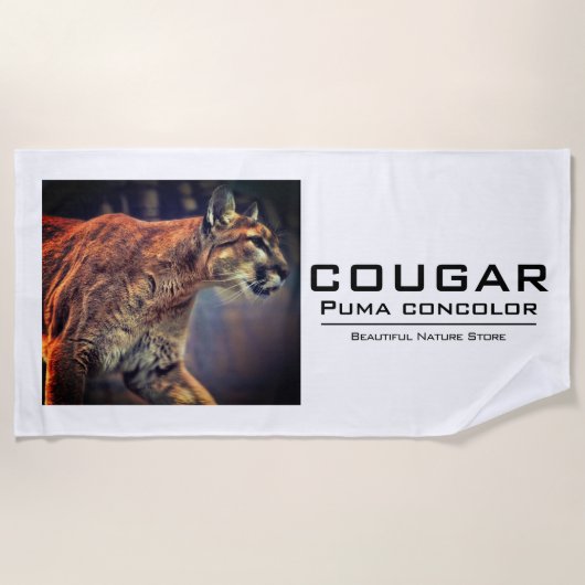 Serviette De Plage COUGAR：Beach Towel (Devant)