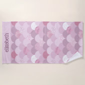 Serviette De Plage Couleur de cercle violet rose (Devant)