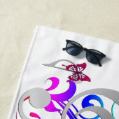 Serviette De Plage Couleur de la musique (En situation)