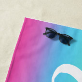 Serviette De Plage couleur de l'arc-en-ciel, coule (En situation)