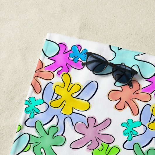 Serviette De Plage Couleur éclatée (En situation)