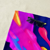 Serviette De Plage Couleur éclatée : flux Abstrait (En situation)