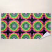 Serviette De Plage Couleur éclater Rainbow Prism Mandala (Devant)