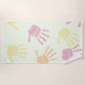 Serviette De Plage couleur mains (Devant)