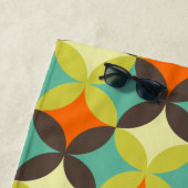 Serviette De Plage Couleur motif rétro (En situation)